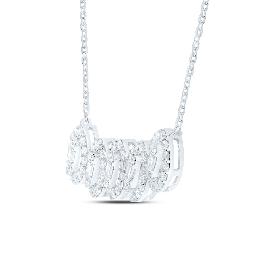 14K Yellow Or White Gold 1/2Cttw Natural Diamond Fashion Necklace (18 Inch)