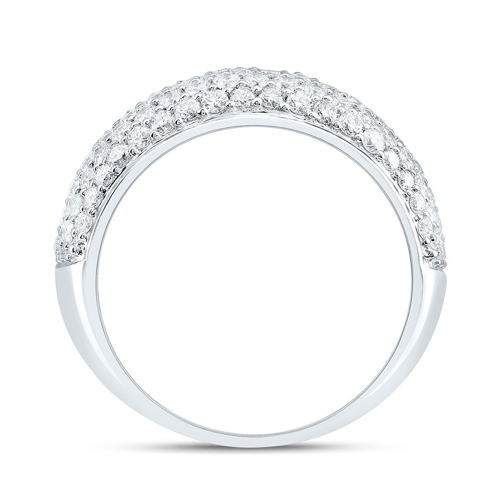 14K White Gold 1 1/3Cttw Natural Diamond Cn Fashion Band
