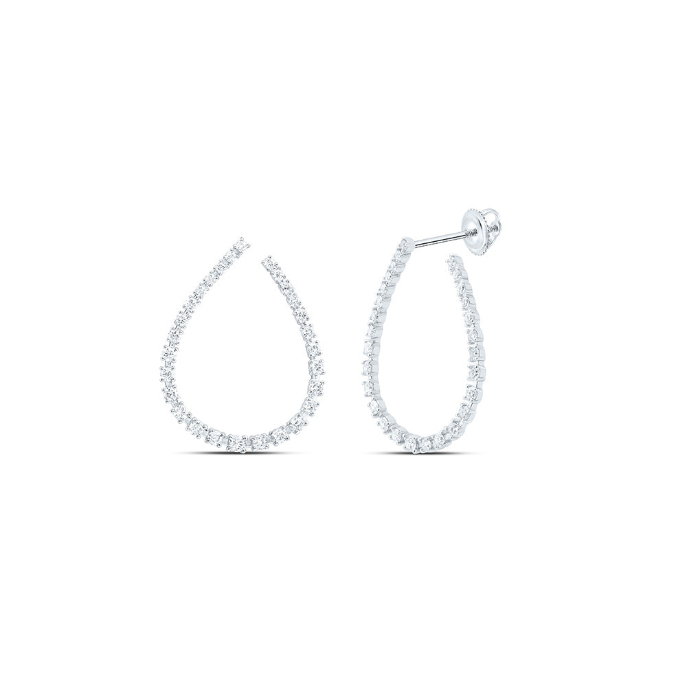 14K Yellow Or White Gold 1 1/3Cttw Natural Diamond Fashion Earring