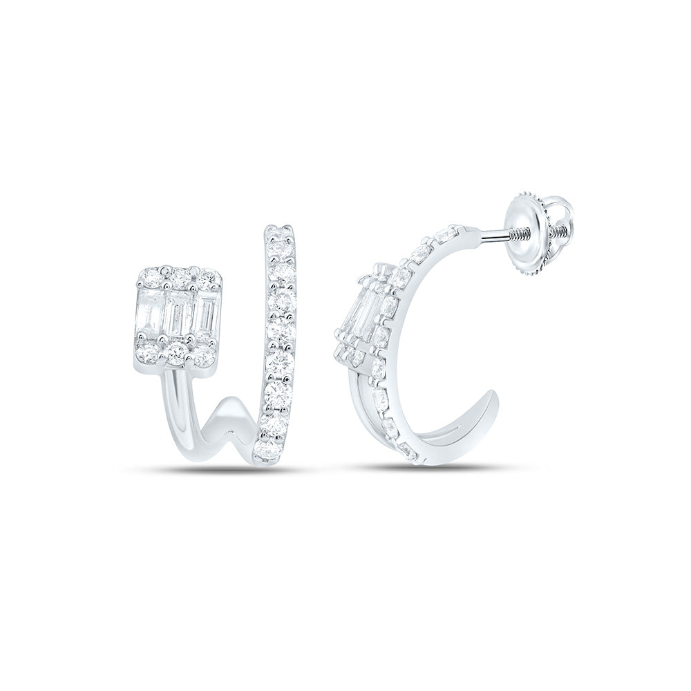 14K Yellow Or White Gold 5/8Cttw Natural Diamond Fashion Earring