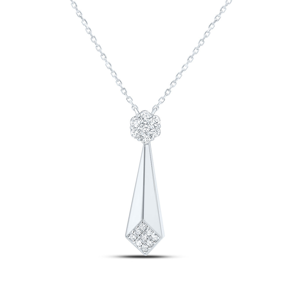14K Yellow Or White Gold 1/4Cttw Natural Diamond Fashion Necklace (18 Inch)