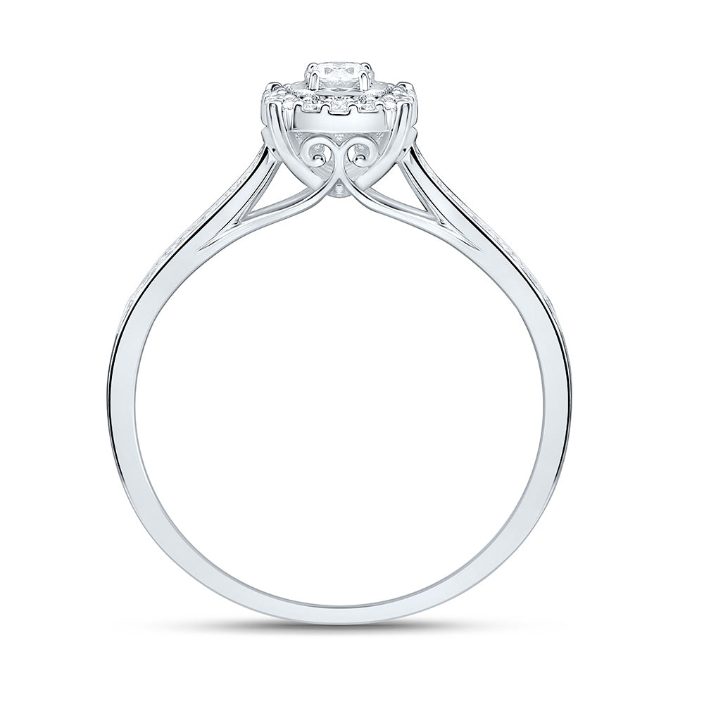 14K Yellow Or White Gold 3/8Cttw Natural Diamond Fashion Round Ring