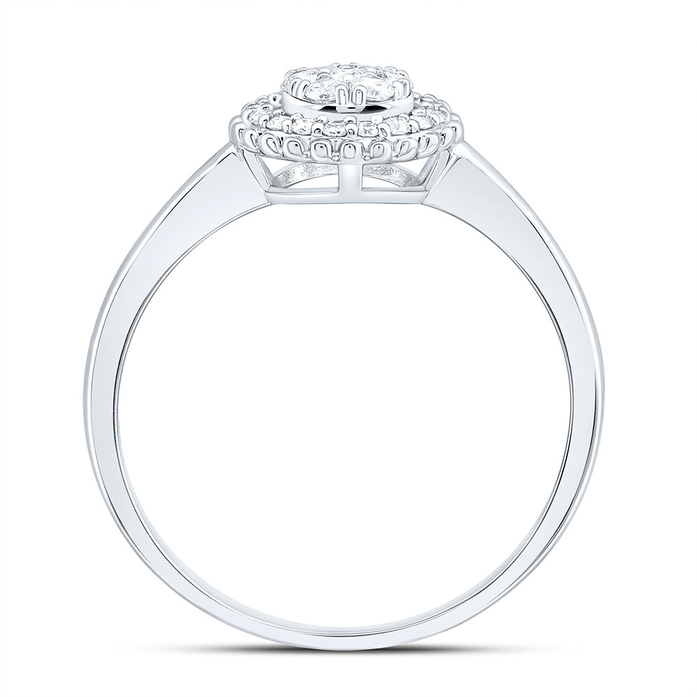 14K Yellow Or White Gold 1/4Cttw Natural Diamond Fashion Round Ring