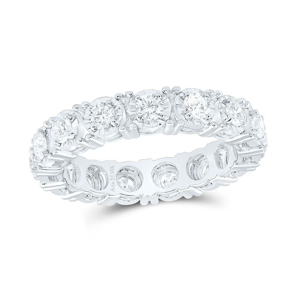 14K Yellow Or White Gold 1 1/5Cttw Natural Diamond Fashion Band