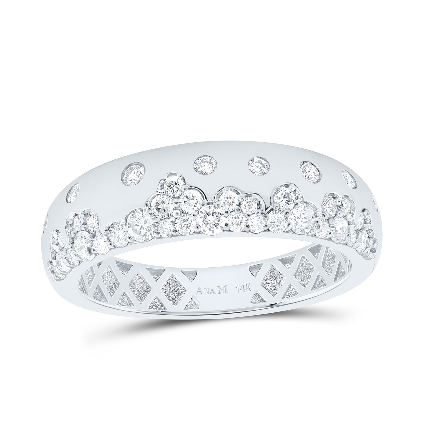 14K Yellow Or White Gold 1/2Cttw Natural Diamond Fashion Ring