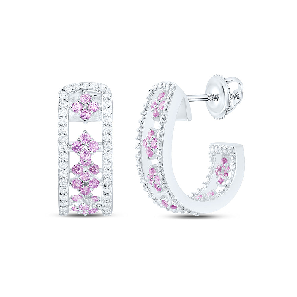 14K Yellow Or White Gold 1/2Cttw Natural Diamond Round Gem Hoop Earring