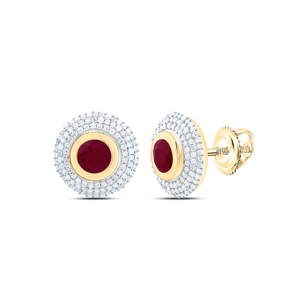 14K Yellow Or White Gold 1/2Cttw Natural Diamond Round Gem Earring