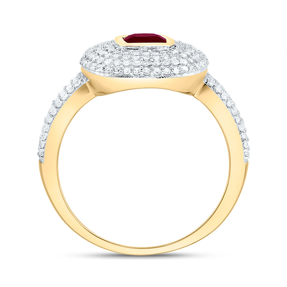 14K Yellow Or White Gold 1/2Cttw Natural Diamond Cn 4.90Mm Cushion Ring