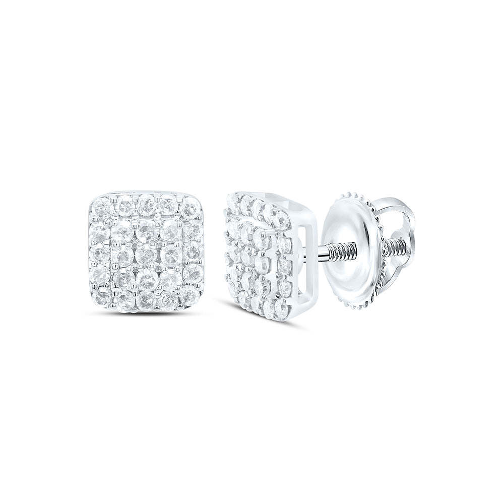 10K Yellow Or White Gold 1/3Cttw Natural Diamond Gift Emerald Earring