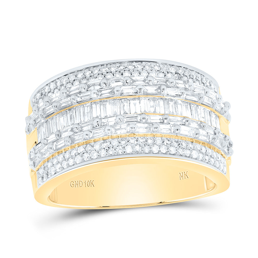 10K Yellow Gold 1 3/4Cttw Natural Diamond Mens Ring