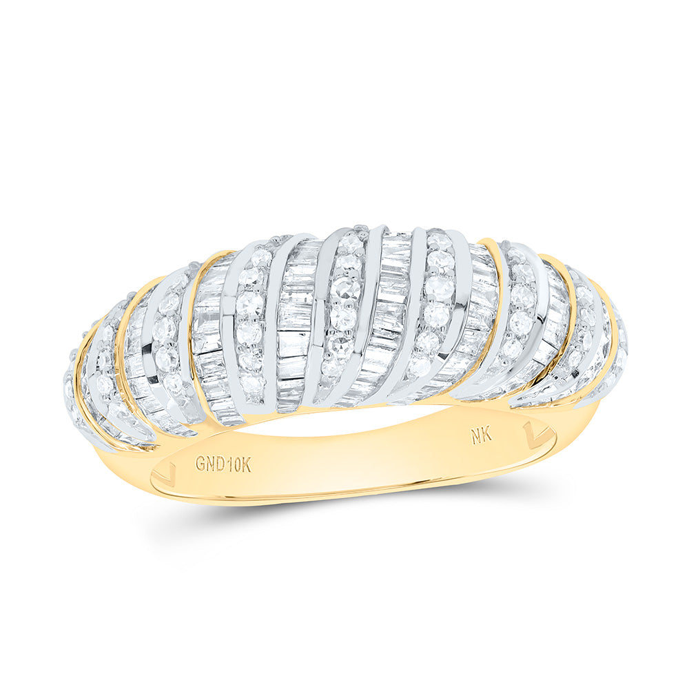 10K Yellow Gold 1 Ctw Natural Diamond Fashion Ring