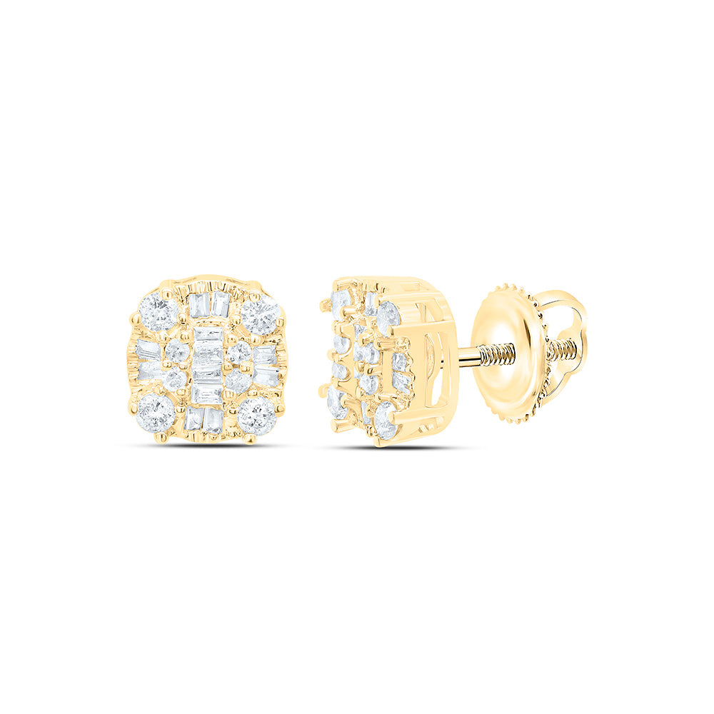 10K Yellow Or White Gold 1/4 Cttw Natural Diamond Earring