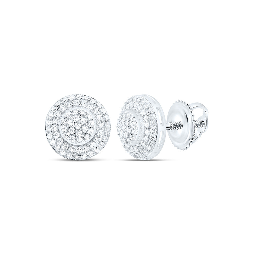 10K Yellow Or White Gold 5/8Cttw Natural Diamond Nk Fashion Round Earring
