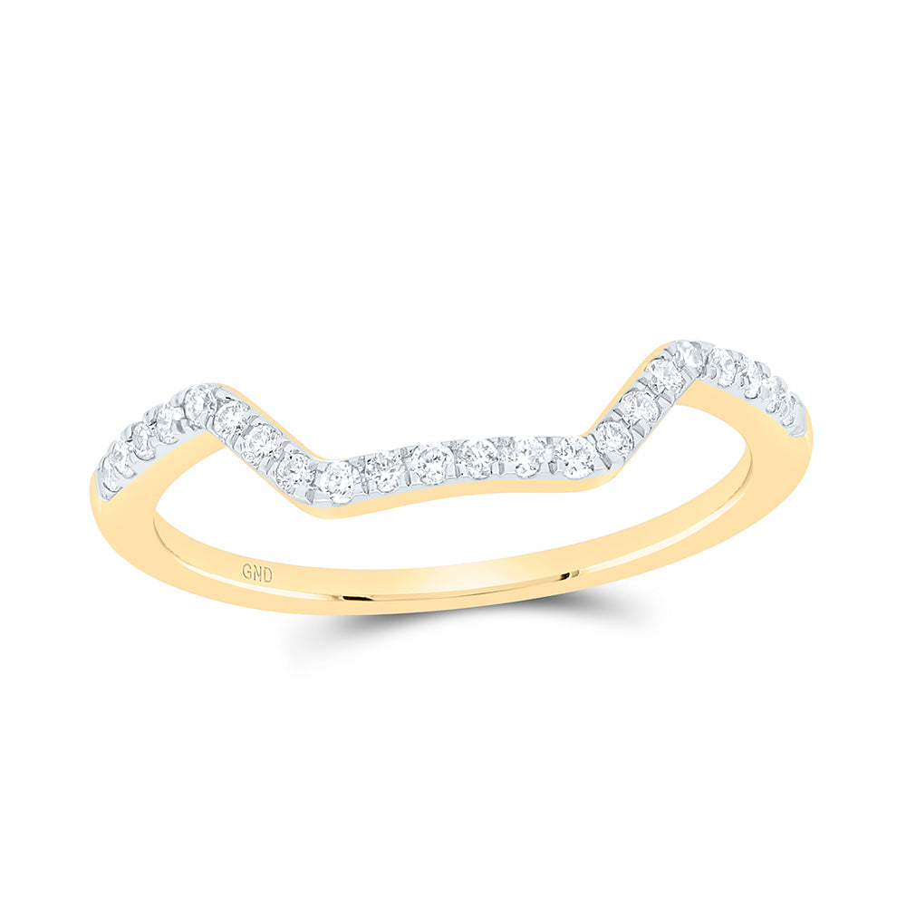 14K Yellow Gold 1/10Cttw Diamond Anam Fashion Ring
