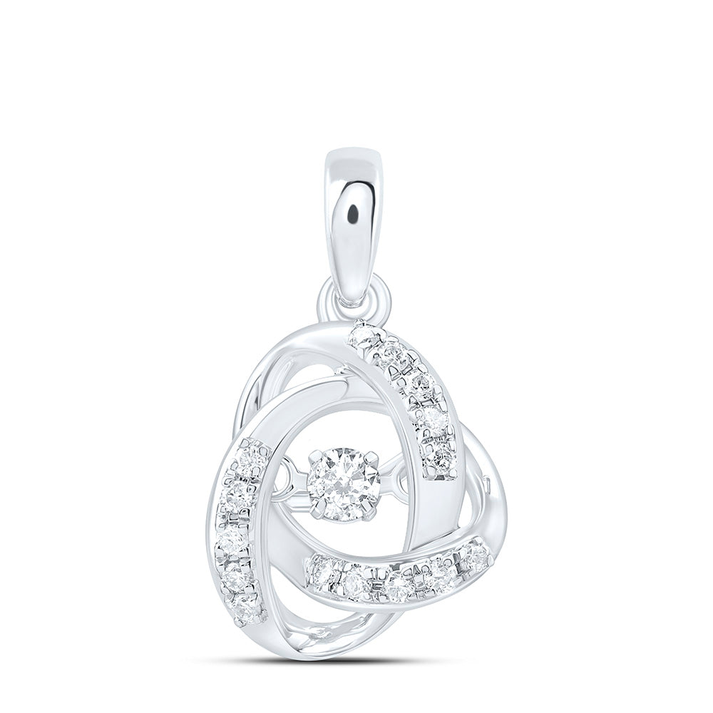 14K Yellow Or White Gold 1/6Cttw Natural Diamond Cn Fashion Pendant