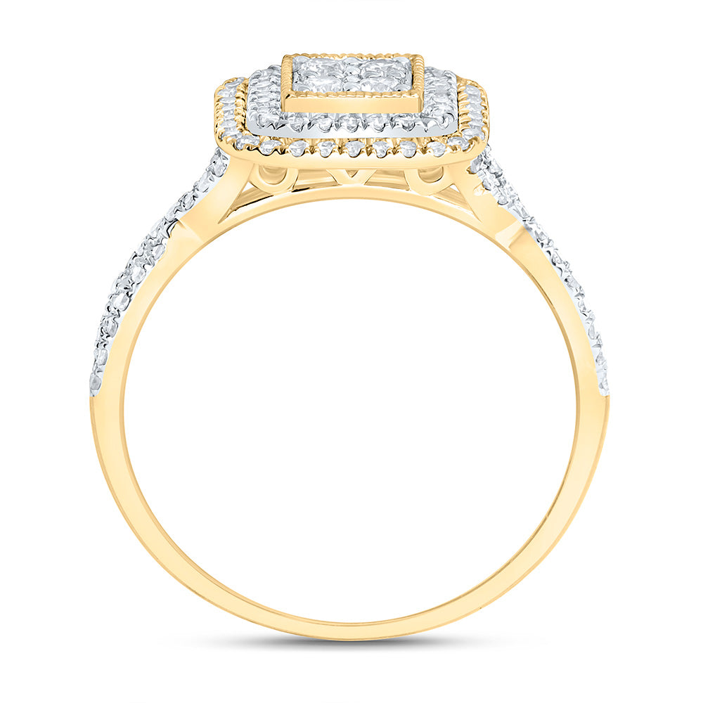 10K Yellow Or White Gold 1/2Cttw Natural Diamond Nk Fashion Ring