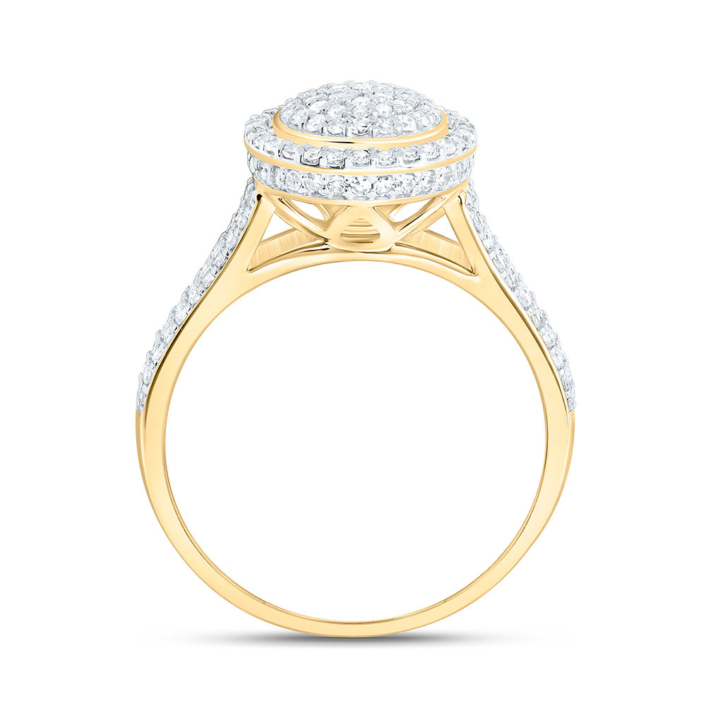 14K Yellow Or White Gold 5/8Cttw Natural Diamond Nk Fashion Round Ring