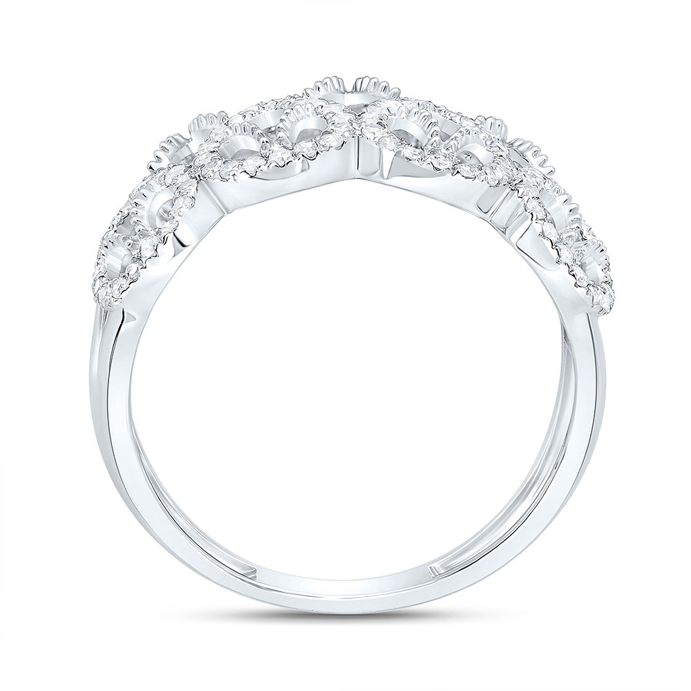 10K Yellow Or White Gold 3/8Cttw Natural Diamond Nk Fashion Ring