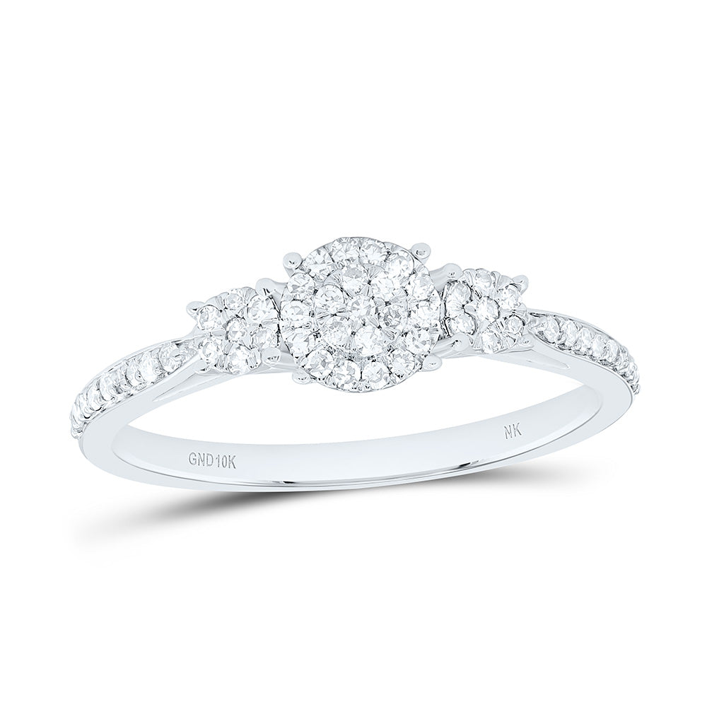 10K Yellow Or White Gold 1/5Cttw Natural Diamond Nk Fashion Round Ring