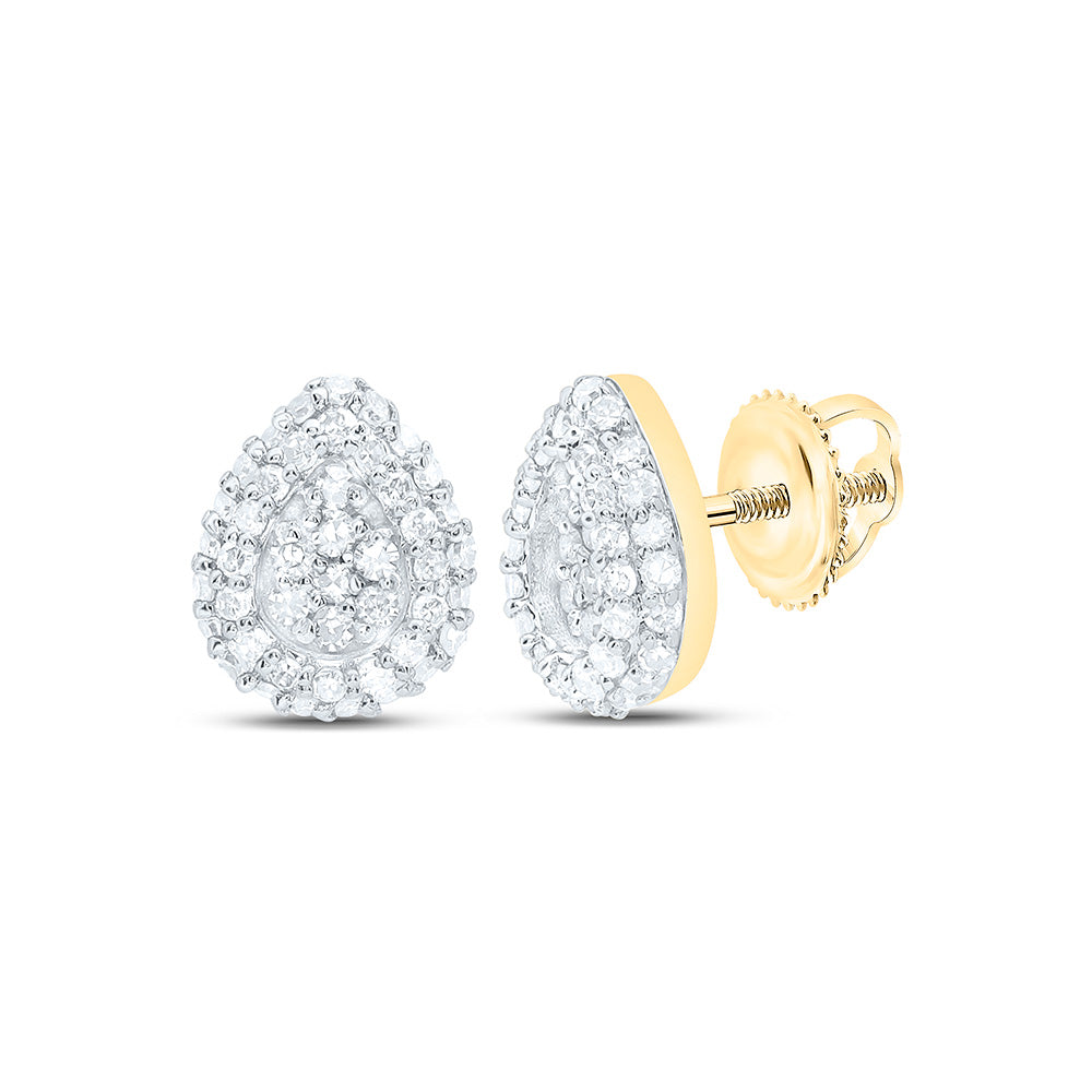 10K Yellow Or White Gold 1/4Cttw Natural Diamond Nk Fashion Pear Earring