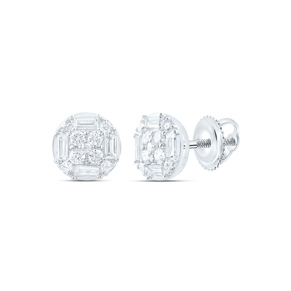 14K Yellow Or White Gold 1/2Cttw Natural Diamond Ana M Fashion Round Earring