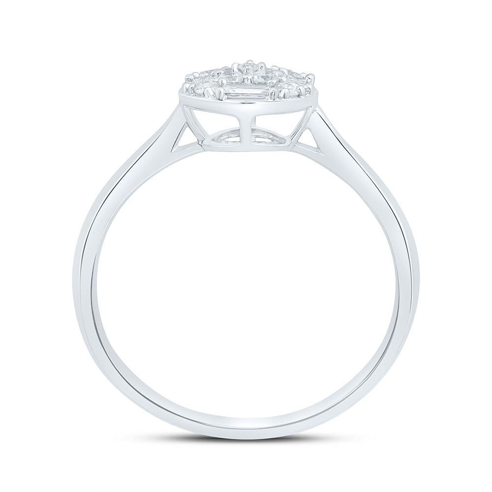 14K Yellow Or White Gold 1/4Cttw Natural Diamond Ana M Fashion Round Ring
