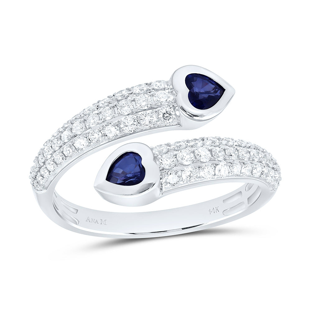 14K Yellow Or White Gold 1/2CTW Natural Diamond 4Mm Heart Ring