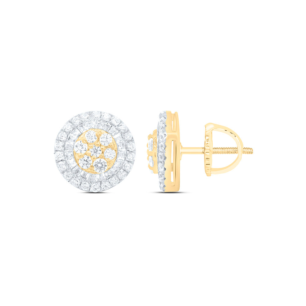10K Yellow Gold 5/8 Cttw Natural Diamond Nk Fashion Round Earring