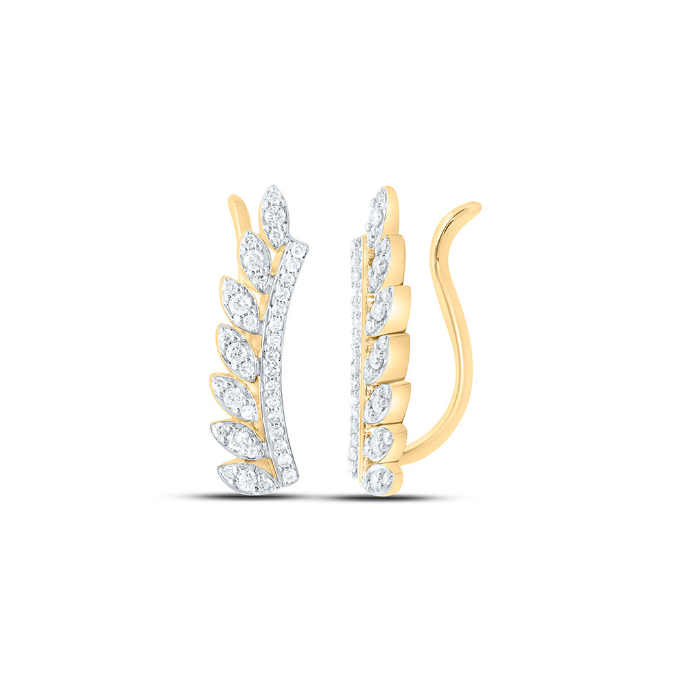 10K Yellow Or White Gold 1/3 Cttw Natural Diamond Nk Fashion Earring