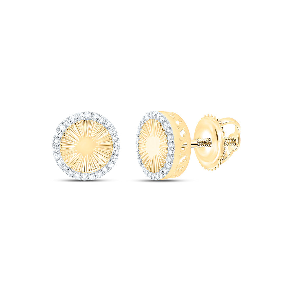 10K Yellow Gold 1/5 Cttw Natural Diamond Nk Fashion Round Earring