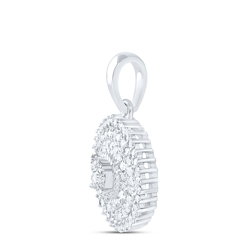 10K Yellow Or White Gold 1/3 Cttw Natural Diamond Nk Fashion Round Pendant