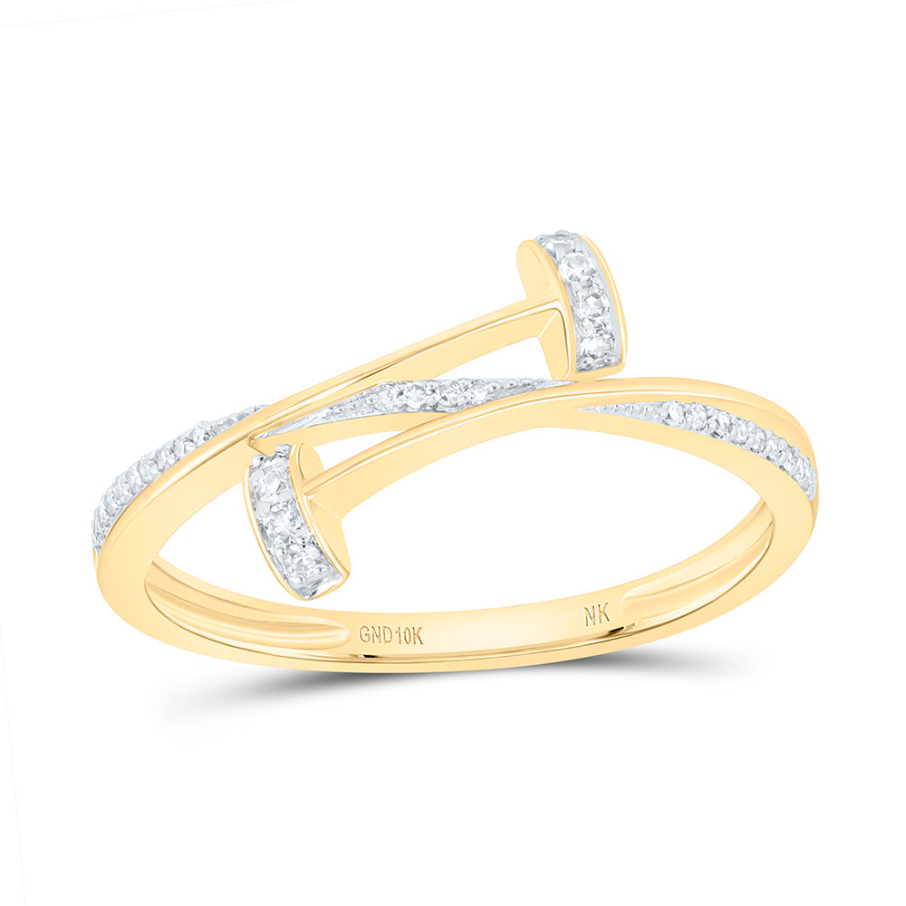 10K Yellow Or White Gold 1/12 Cttw Natural Diamond Nk Gift Bridal Anniversary Wedding Engagement Band Ring