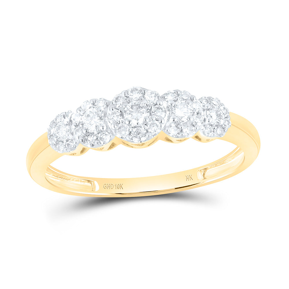 10K Yellow Or White Gold 1/3 Cttw Natural Diamond Nk Fashion Bridal Anniversary Wedding Engagement Band Ring