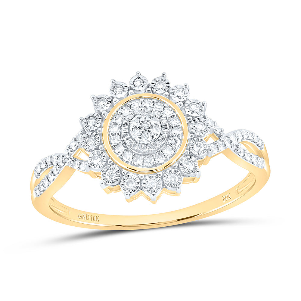 10K Yellow Or White Gold 1/5 Cttw Natural Diamond Nk Fashion Bridal Anniversary Wedding Engagement Band Ring