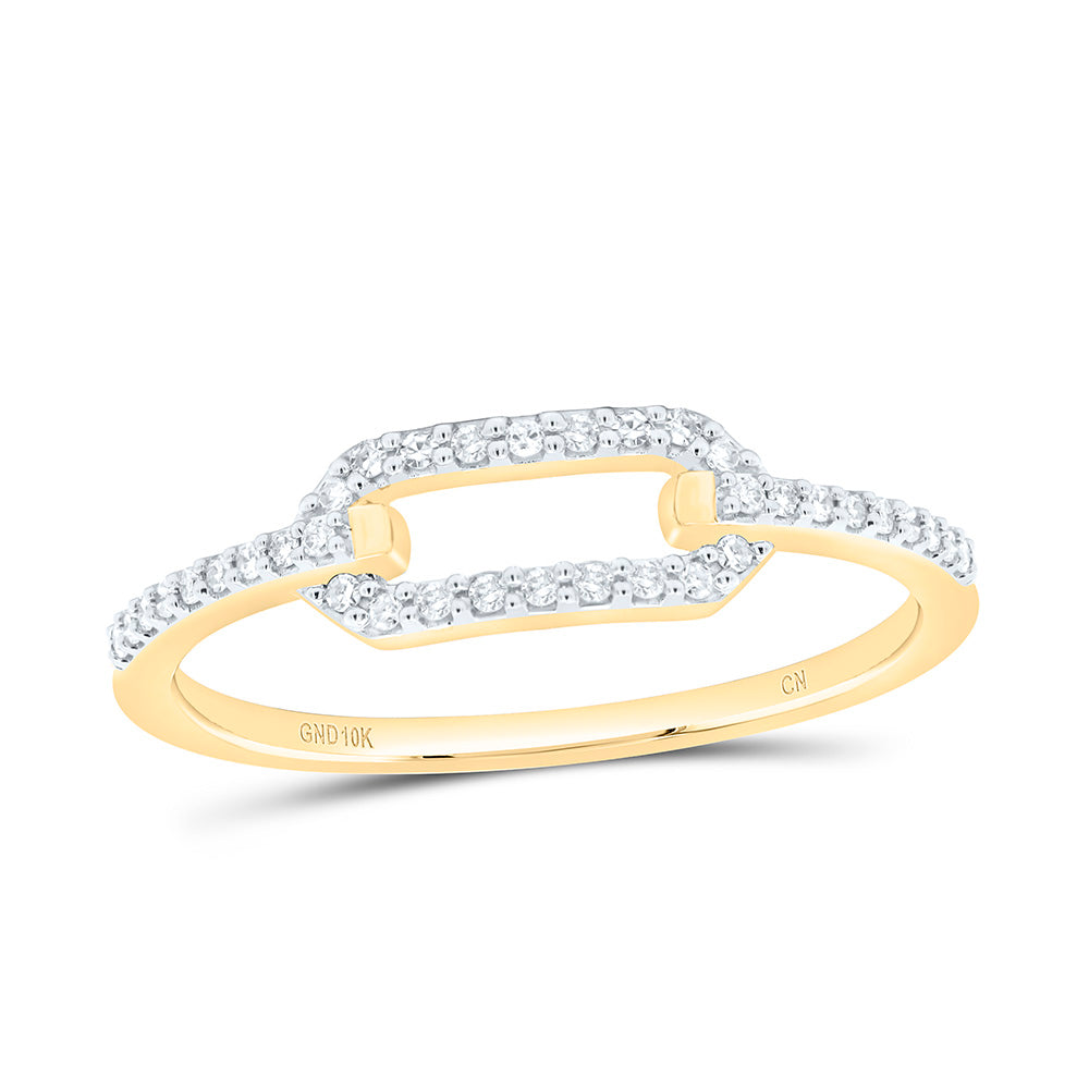 10K Yellow Or White Gold 1/8 Cttw Natural Diamond Cn Fashion Bridal Anniversary Wedding Engagement Band Ring