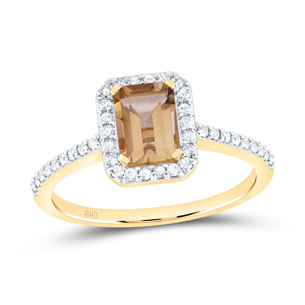14K White Gold 1/4Cttw Diamond 1 1/5Cttw Blue Topaz Gemstone Ring