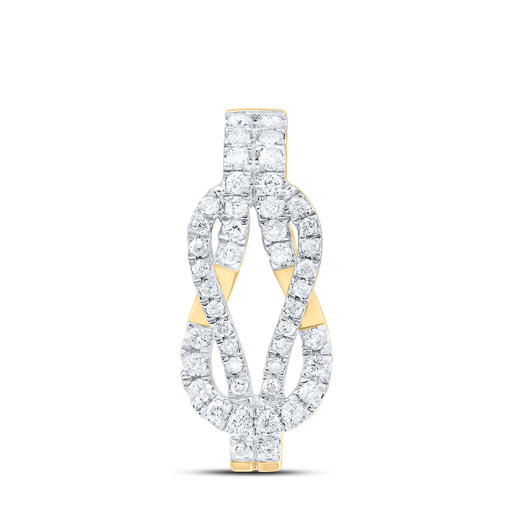 10K Yellow Or White Gold 1/6 Cttw Natural Diamond Cn Fashion Heracle Knot Pendant