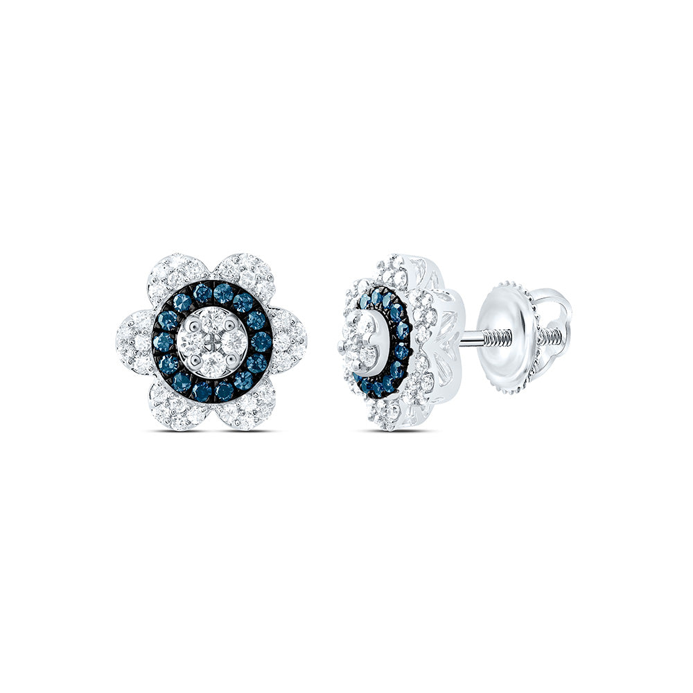 10K Yellow Or Rose Gold 3/8 Cttw Natural Diamond Cn Fashion Natural Flower Earring