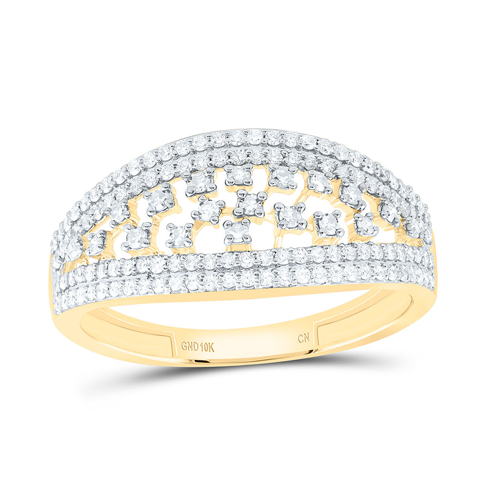 3/8 Cttw Natural Diamond Cn Fashion Bridal Anniversary Wedding Engagement Band Ring