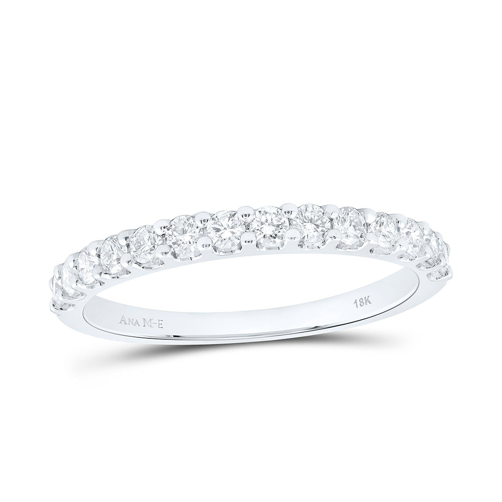 18K Yellow Gold 1/2 Cttw Natural Diamond Ana M Elite Fashion Ladies Band