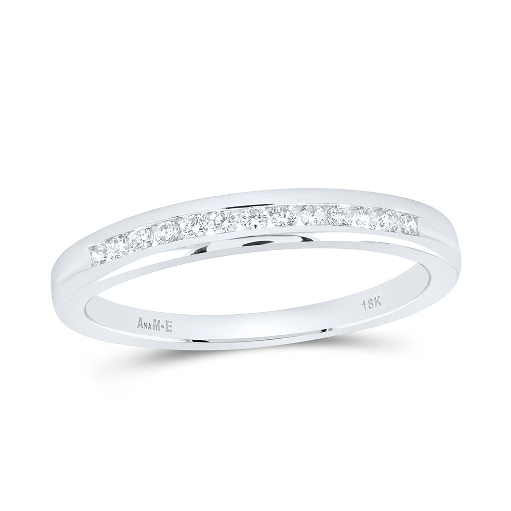 18K Yellow Gold 1/4 Cttw Natural Diamond Ana M Elite Fashion Ladies Band