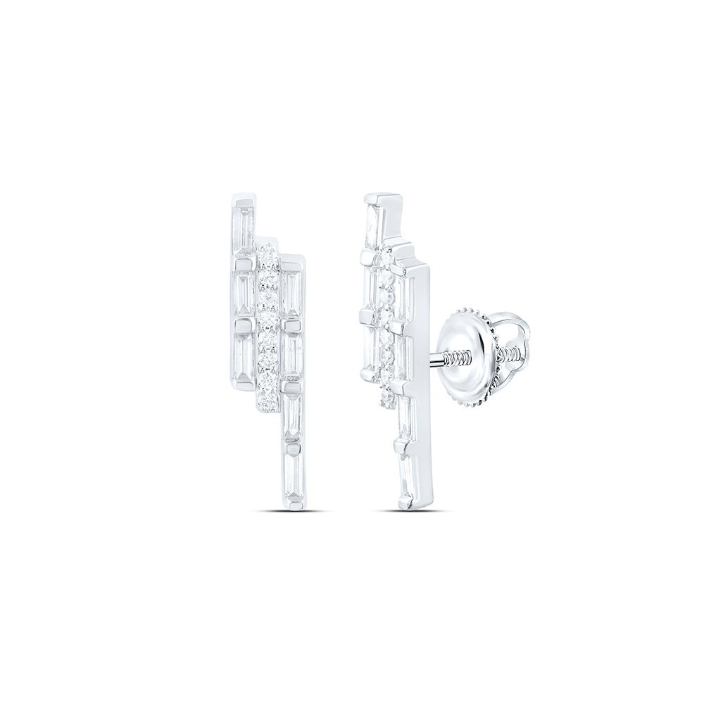 14K Yellow Or White Gold 3/8Ctw Natural Diamond Ana M Fashion Earring