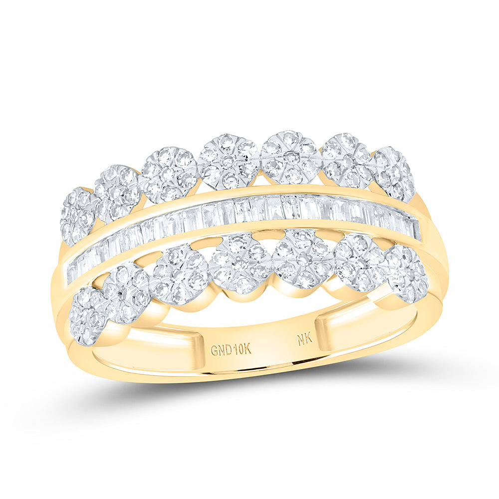 10K Yellow Gold 1/2Ctw Natural Diamond Fashion Ring