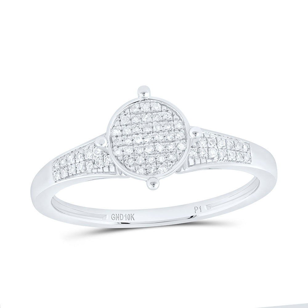 10K Yellow Gold 1/8Ctw Natural Diamond P1 Gift Round Ring