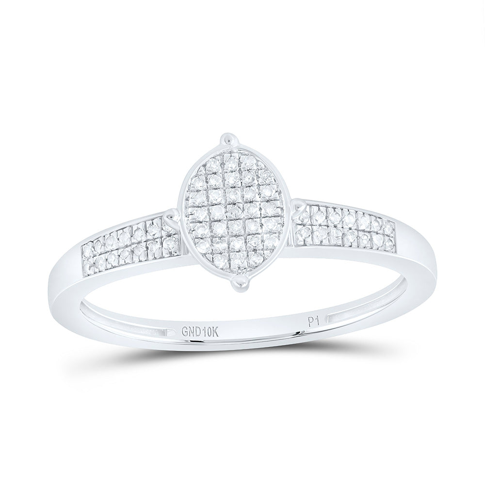 10K Yellow Gold 1/8Ctw Natural Diamond P1 Gift Oval Ring