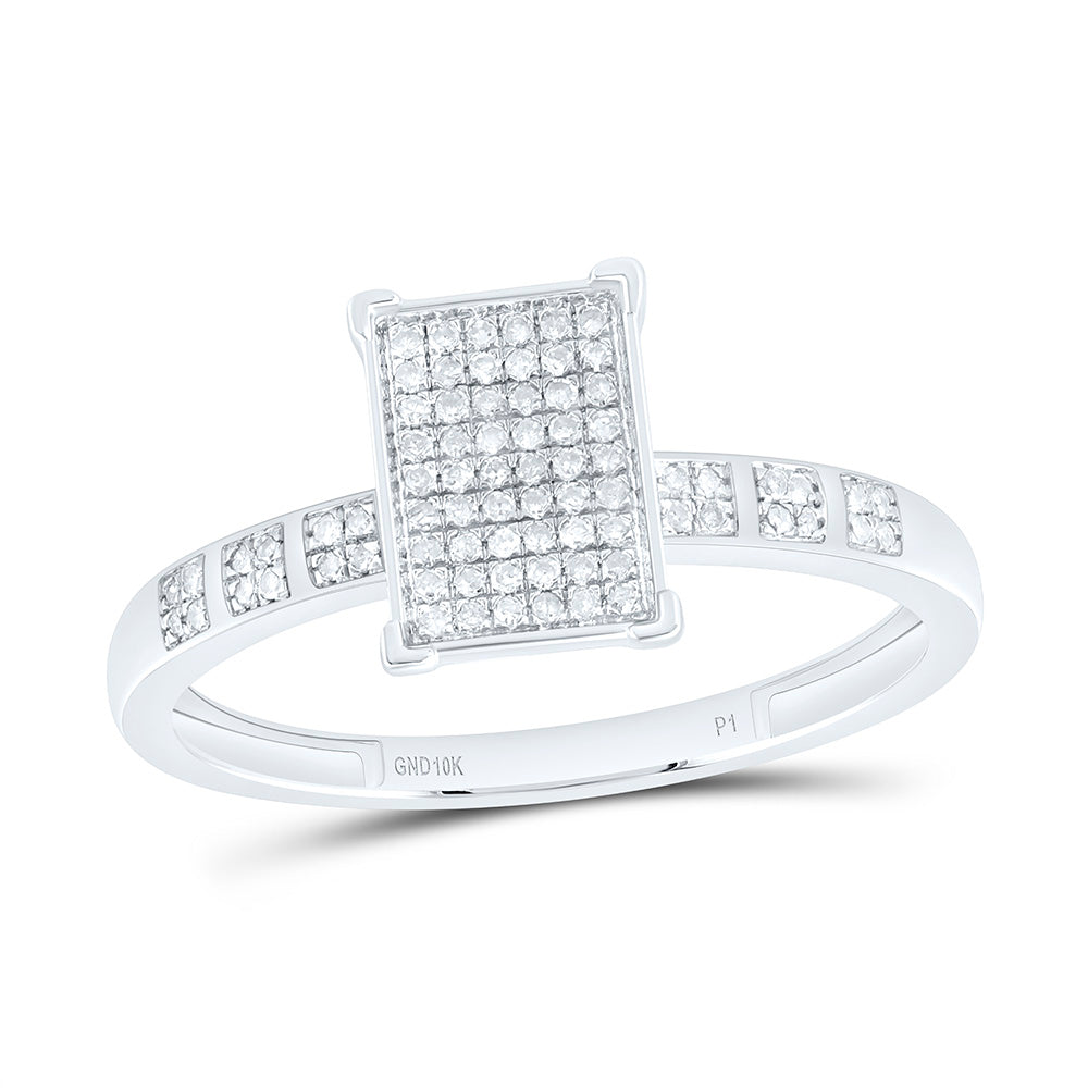 10K Yellow Gold 1/6Ctw Natural Diamond P1 Gift Emerald Ring