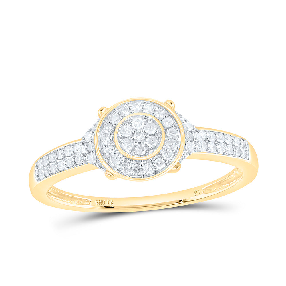 10K Yellow Gold 1/5Ctw Natural Diamond P1 Gift Round Ring