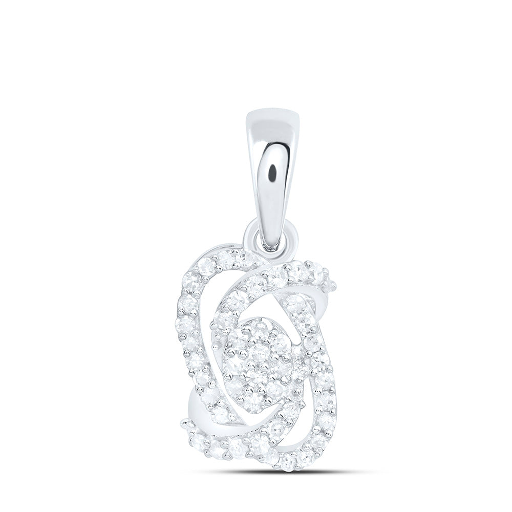 Sterling Silver 1/6Ctw Natural Diamond P1 Gift Pendant