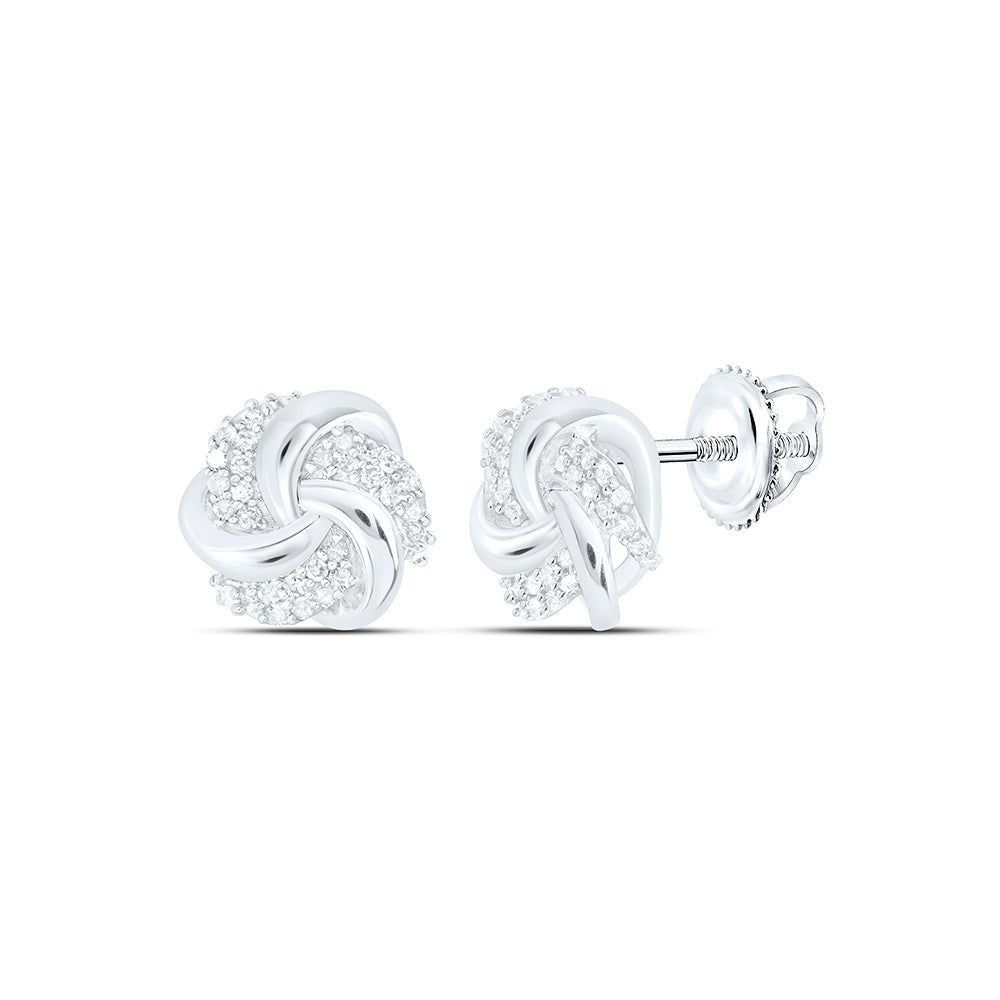 Sterling Silver 1/5Ctw Natural Diamond P1 Gift Earring
