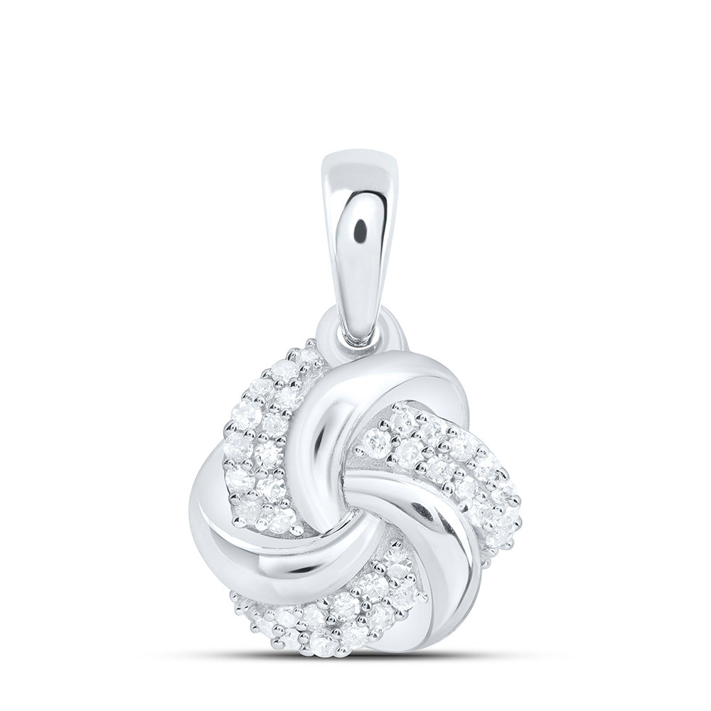 Sterling Silver 1/6Ctw Natural Diamond P1 Gift Pendant